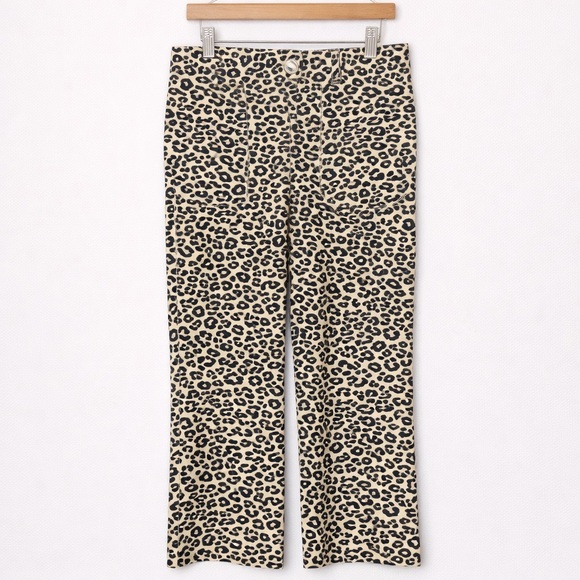 Nicole Miller Pants - Nicole Miller Leopard Print Pants High Rise Straight Leg Size 6